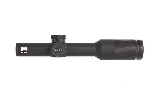 The EOTech Vudu 1-6x24 first focal plane Riflescope with an Illuminated SR1 MRAD Reticle and is extremely compact and durable